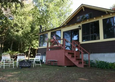 Lake House yard on lake side